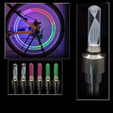 Par de luces LED multicolor para tapón de llanta de bicicleta o moto — imagen 1 de 6