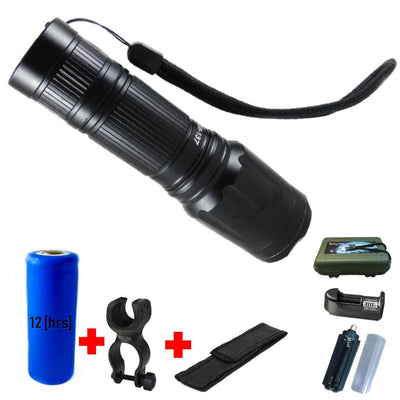 Mini lámpara táctica LED T6 de 3000 lúmenes con soporte para bicicleta