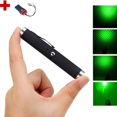 Puntero láser verde mini recargable por USB, cuerpo de aluminio Dz711