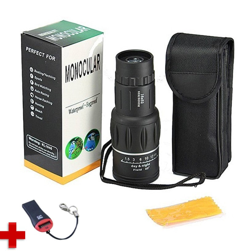 Monocular telescopio 16x52 de alto alcance con funda y correa