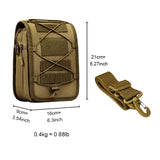Mochila táctica militar multifuncional negra tipo mariconera en nailon 700D — imagen 2 de 5