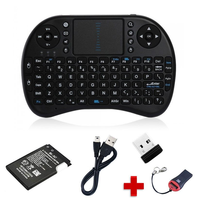 Mini teclado inalámbrico con touchpad para Smart TV y PC