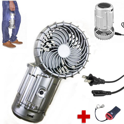 Lámpara de emergencia LED solar con ventilador para camping