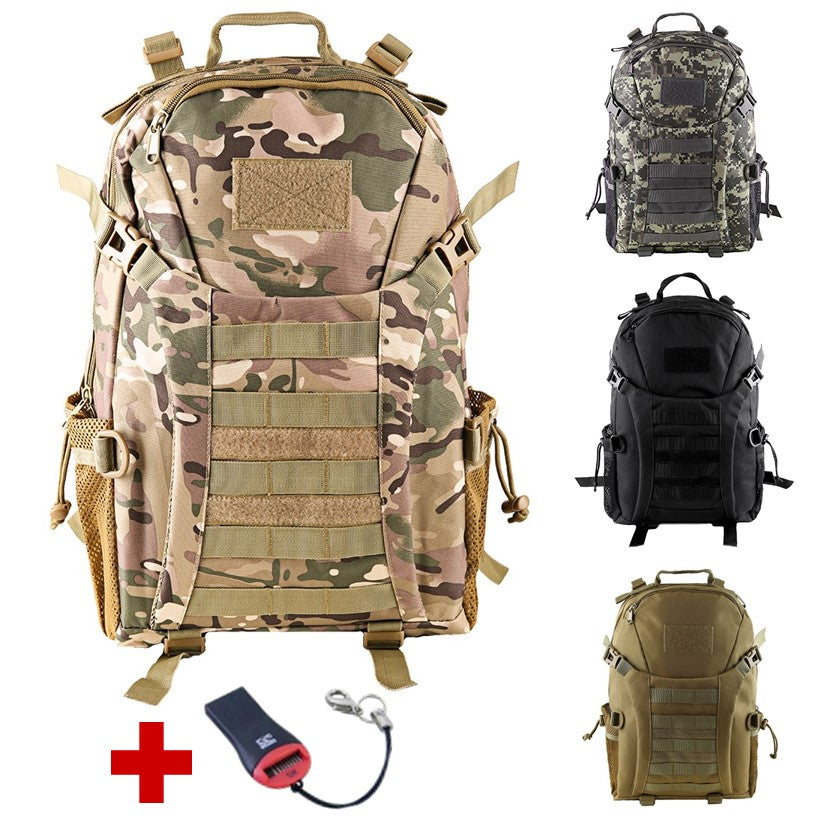 Mochila de asalto táctica de 40 litros con sistema Molle en color verde militar