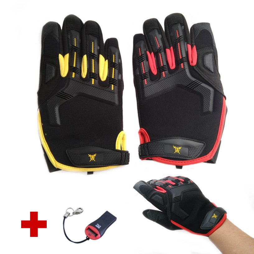 Guantes tácticos antideslizantes con forro térmico para moto