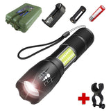 Lámpara táctica LED COB de 2500 lúmenes con zoom manual — imagen 2 de 2