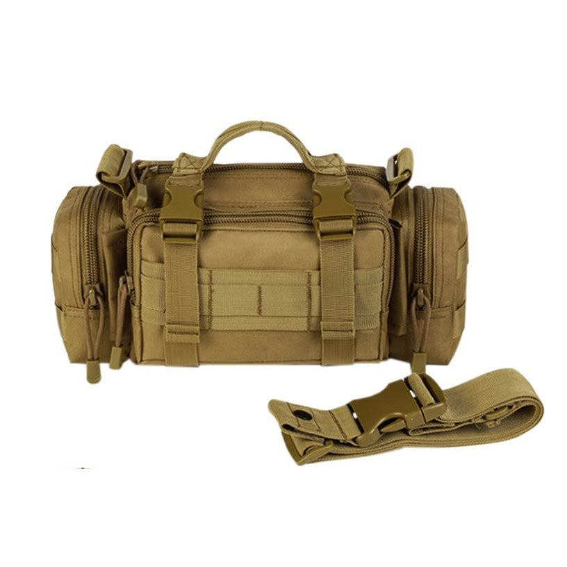 Mochila táctica multiposición de 3 litros en verde pixel con sistema molle