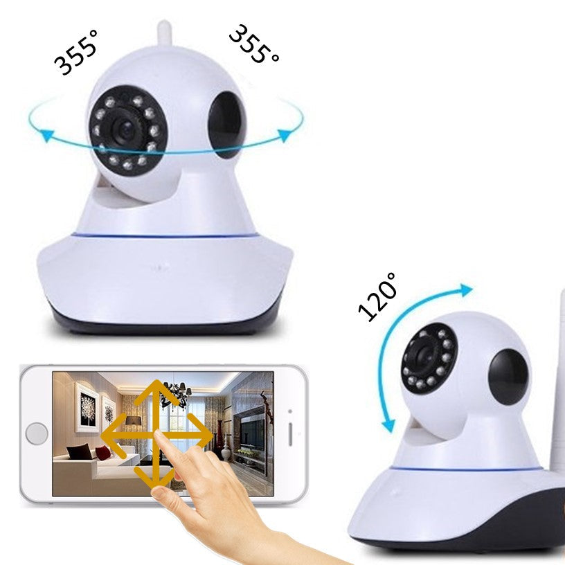 Cámara robótica WiFi motorizada con micrófono y visión nocturna