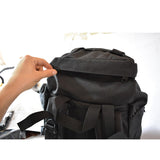Mochila táctica multiusos de 45 litros en color negro camuflaje para campismo — imagen 5 de 7
