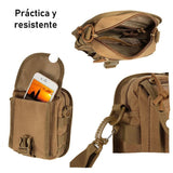 Bolsa militar táctica cruzada con 5 compartimentos y sistema MOLLE — imagen 5 de 8