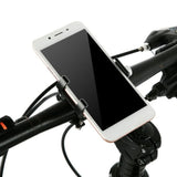 Soporte para teléfono instalado en el manubrio de una bicicleta — imagen 3 de 5