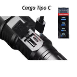 Linterna LED de largo alcance para camping, con zoom y carga USB — imagen 6 de 6