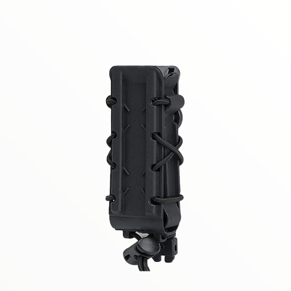 Porta cargador de polímero negro para 9 mm sujeto al cinturón