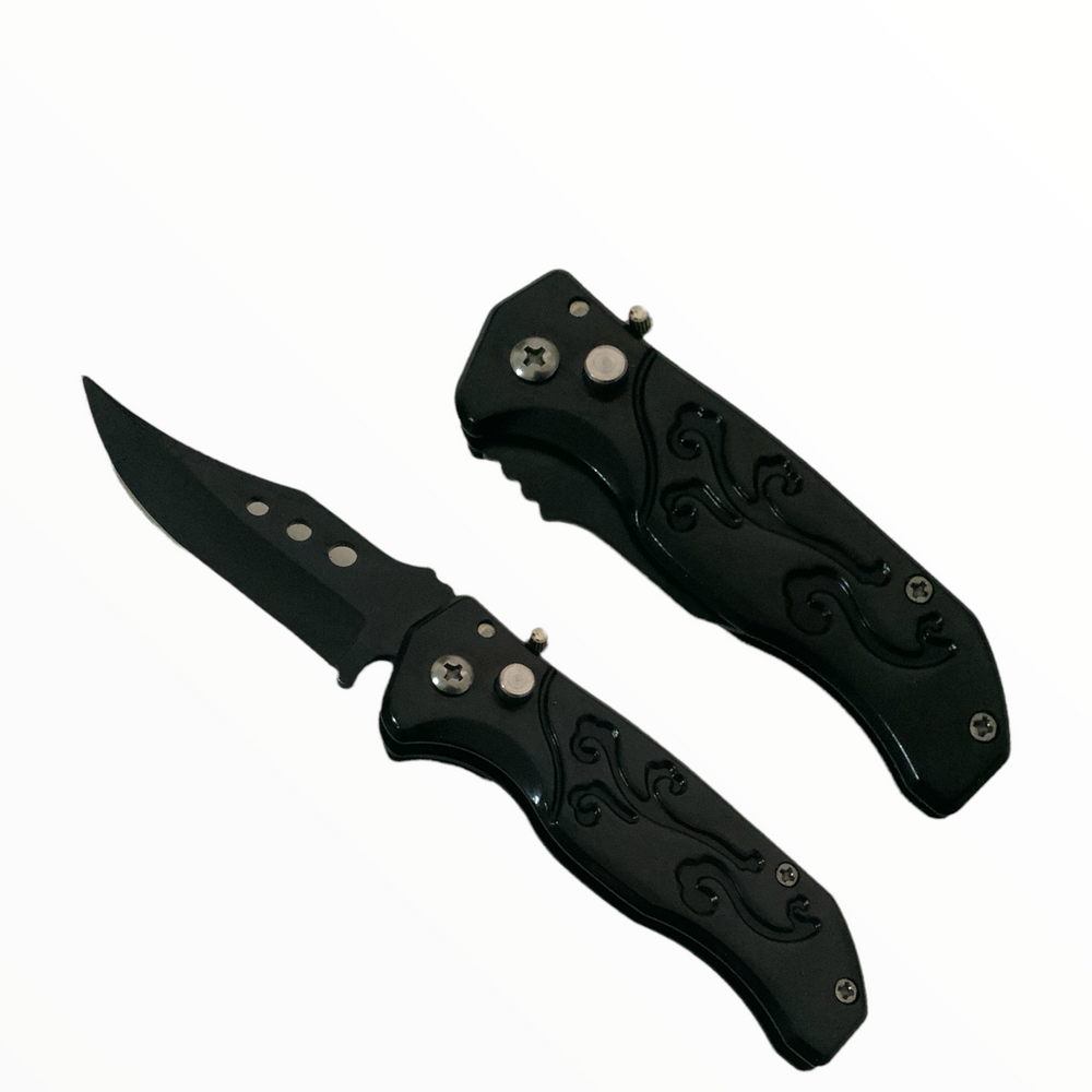 Navaja plegable con clip y seguro, disponible en varios estilos