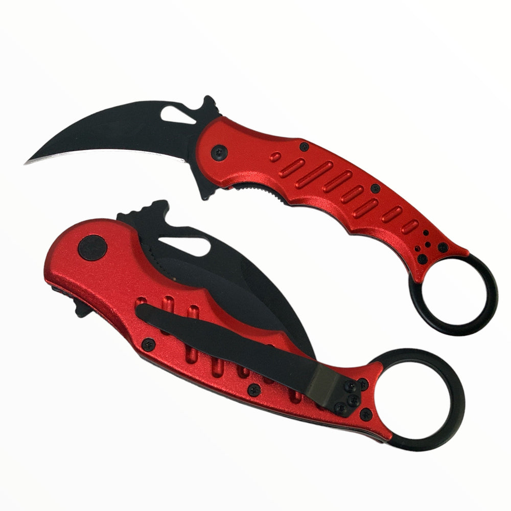 Navaja tipo karambit de hoja curva para colección