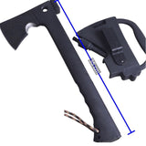 Hacha multifunción con cuchillo, silbato, pedernal y funda — imagen 2 de 2