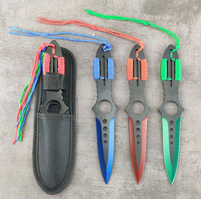 Set de cuchillos lanzadores para práctica deportiva