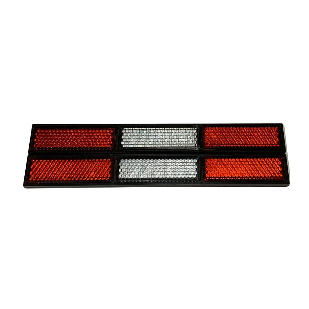 Reflejante vial autoadherible rojo y blanco de 17 cm para vehículos
