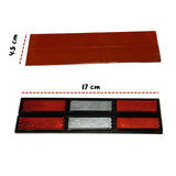 Reflejante vial autoadherible rojo y blanco de 17 cm para vehículos — imagen 2 de 6