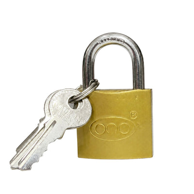 Mini candado de seguridad tipo laton con tres llaves para mochilas y lockers
