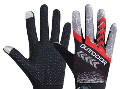 Guantes de motociclista touch en gris y verde