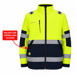 Chamarra softshell de alta visibilidad reflectante para trabajo industrial — imagen 2 de 4