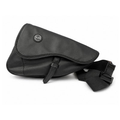 Mochila bandolera negra impermeable con broche metálico de liberación rápida