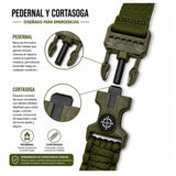 Portafusil táctico paracord con pedernal y mosquetón corta soga — imagen 3 de 7