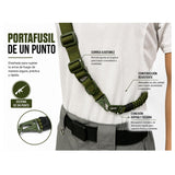 Portafusil táctico paracord con pedernal y mosquetón corta soga — imagen 4 de 7