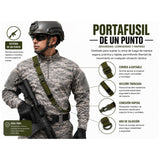 Portafusil táctico paracord con pedernal y mosquetón corta soga — imagen 5 de 7