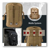 Bolsa militar porta celular de nylon 600D con sistema MOLLE — imagen 6 de 6
