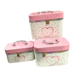 Set de 3 estuches organizadores para maquillaje en plástico y tela — imagen 3 de 5