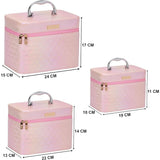 Set de 3 estuches organizadores para maquillaje en plástico y tela — imagen 5 de 5