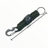 Llavero paracord táctico con destapador, brújula y mosquetón — imagen 3 de 4