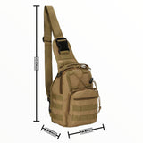 Mochila pechera táctica militar crossbody negra de 12 litros — imagen 3 de 3
