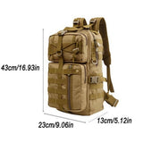 Mochila táctica de 32 litros con sistema molle, porta vaso y correas de pecho y cintura — imagen 3 de 5