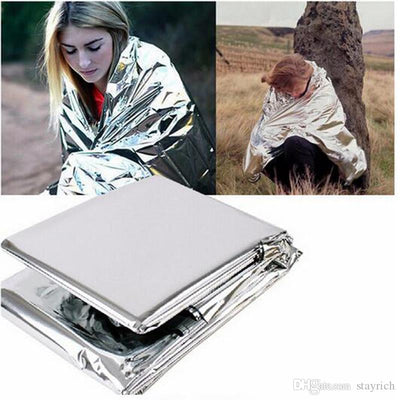 Manta térmica de aluminio compacta para situaciones de emergencia
