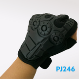 Guantes de medio dedo colección PJ en negro y verde — imagen 4 de 9
