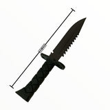 Cuchillo largo con sierra en el lomo de la hoja y funda — imagen 2 de 2