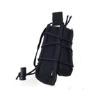 Porta cargador doble ajustable en negro y verde para cinturón táctico — imagen 2 de 3