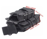 Porta cargador doble ajustable en negro y verde para cinturón táctico — imagen 3 de 3