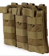 Porta cargador triple negro con montaje sistema molle para chaleco — imagen 1 de 4
