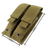 Porta cargador doble sistema molle en negro y verde militar — imagen 3 de 3
