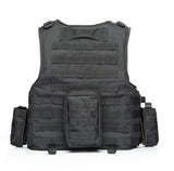 Chaleco táctico básico con sistema MOLLE en negro y verde — imagen 4 de 4