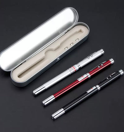 Pluma 4 en 1 con láser rojo, lámpara, señalizador telescópico e imán NV068