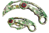 Navaja táctica karambit con acabado urban o efecto flama — imagen 2 de 2