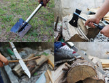 Pala de camping 4 en 1 con sierra, cuchillo y hacha, incluye funda — imagen 4 de 4