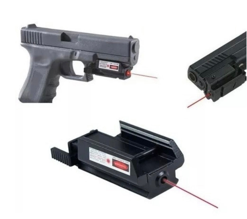 Mini láser de punto rojo montado en pistola para referencia de puntería