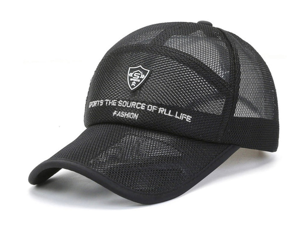 Gorra deportiva de malla transpirable en color azul