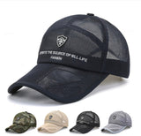 Gorra deportiva de malla transpirable en color azul — imagen 3 de 5